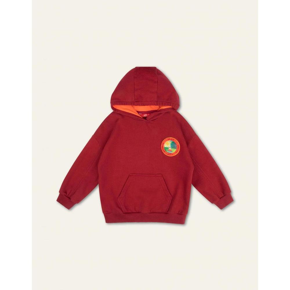 NEW OILILY kid's happy attitude hoodie in biking red